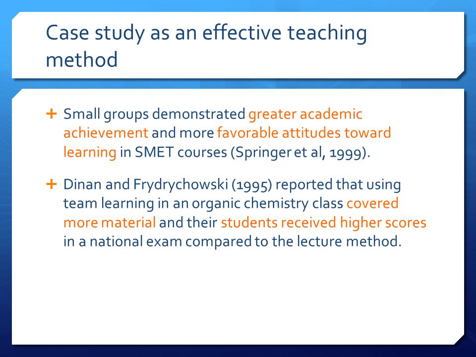 disadvantages of case study method of teaching